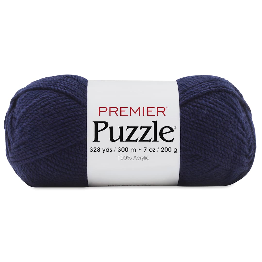 Open in modal - Premier Yarn Puzzle Solids Yarn - Navy, 328 yds