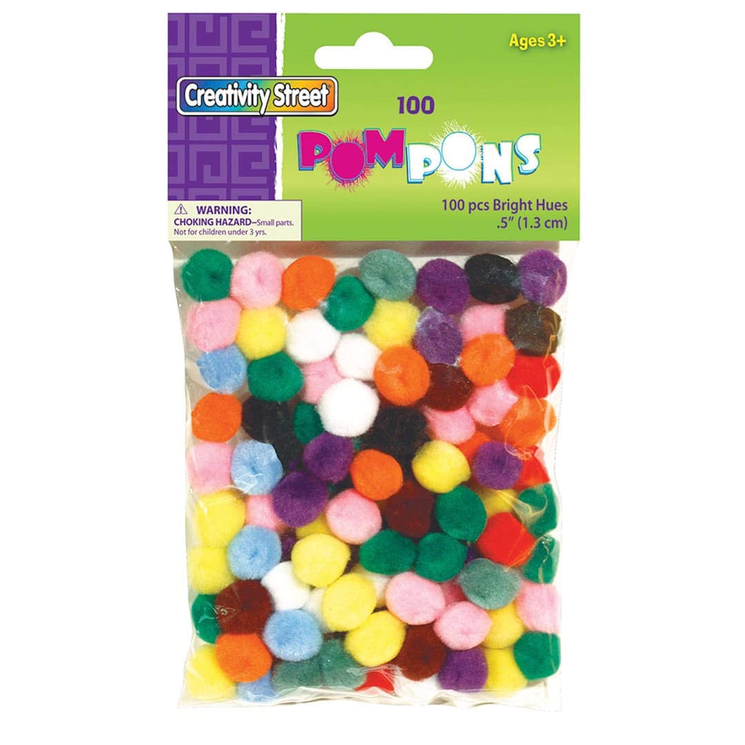 Open in modal - Pom Pons Bright Hues   100/Pkg.  - Peggable