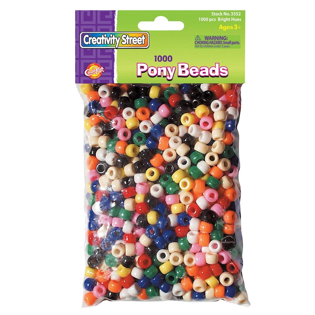 Open in modal - Pony Beads Bright Hues   1000/Pkg.  - Peggable