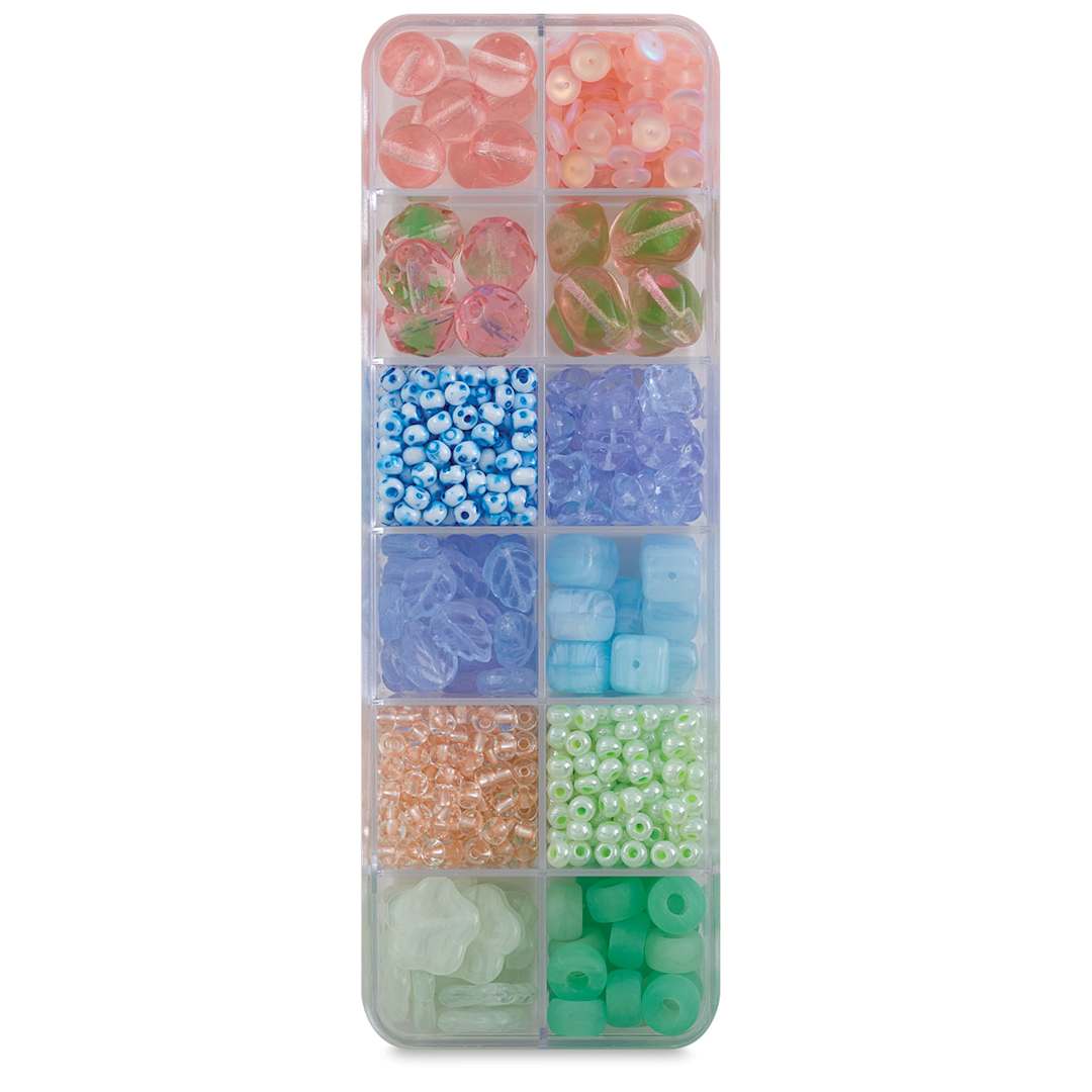 Open in modal - John Bead Czech Glass Bead Box Mix - Soft Glow
