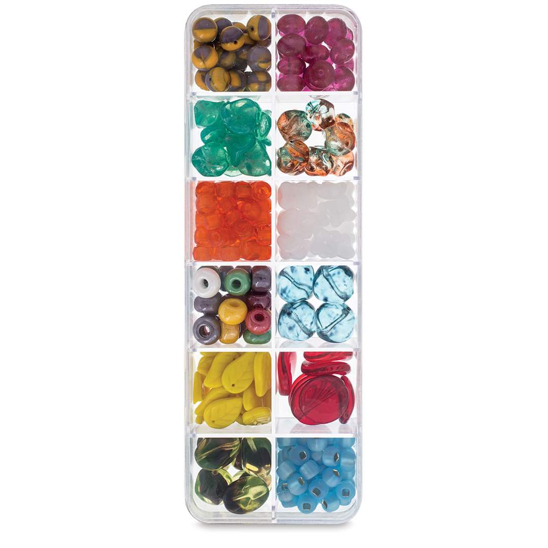 Open in modal - John Bead Czech Glass Bead Box Mix - Hard Candy