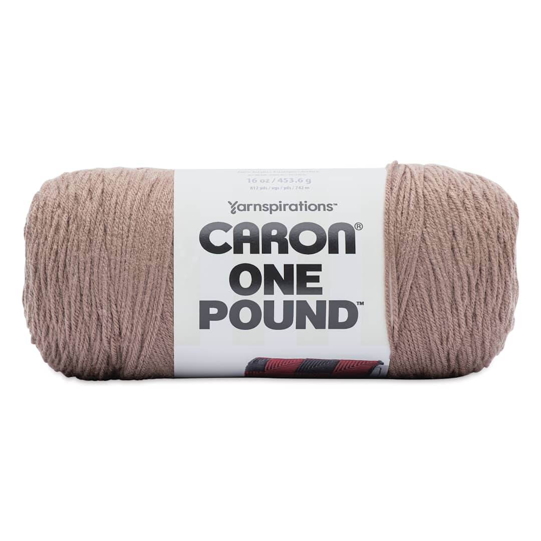 Open in modal - Caron One Pound Acrylic Yarn - 1 lb, 4-Ply, Truffle