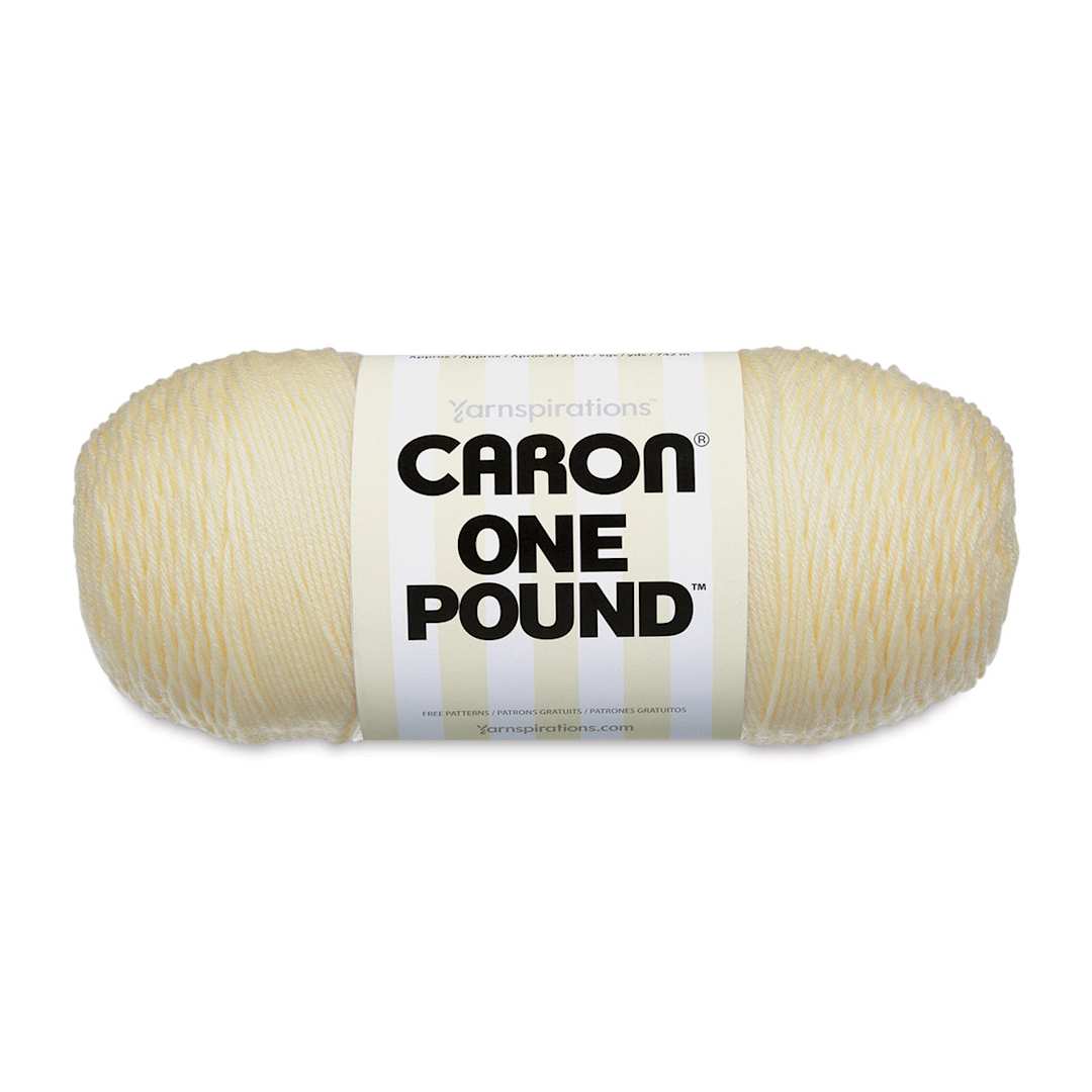 Open in modal - Caron One Pound Acrylic Yarn - 1 lb, 4-Ply, Cream