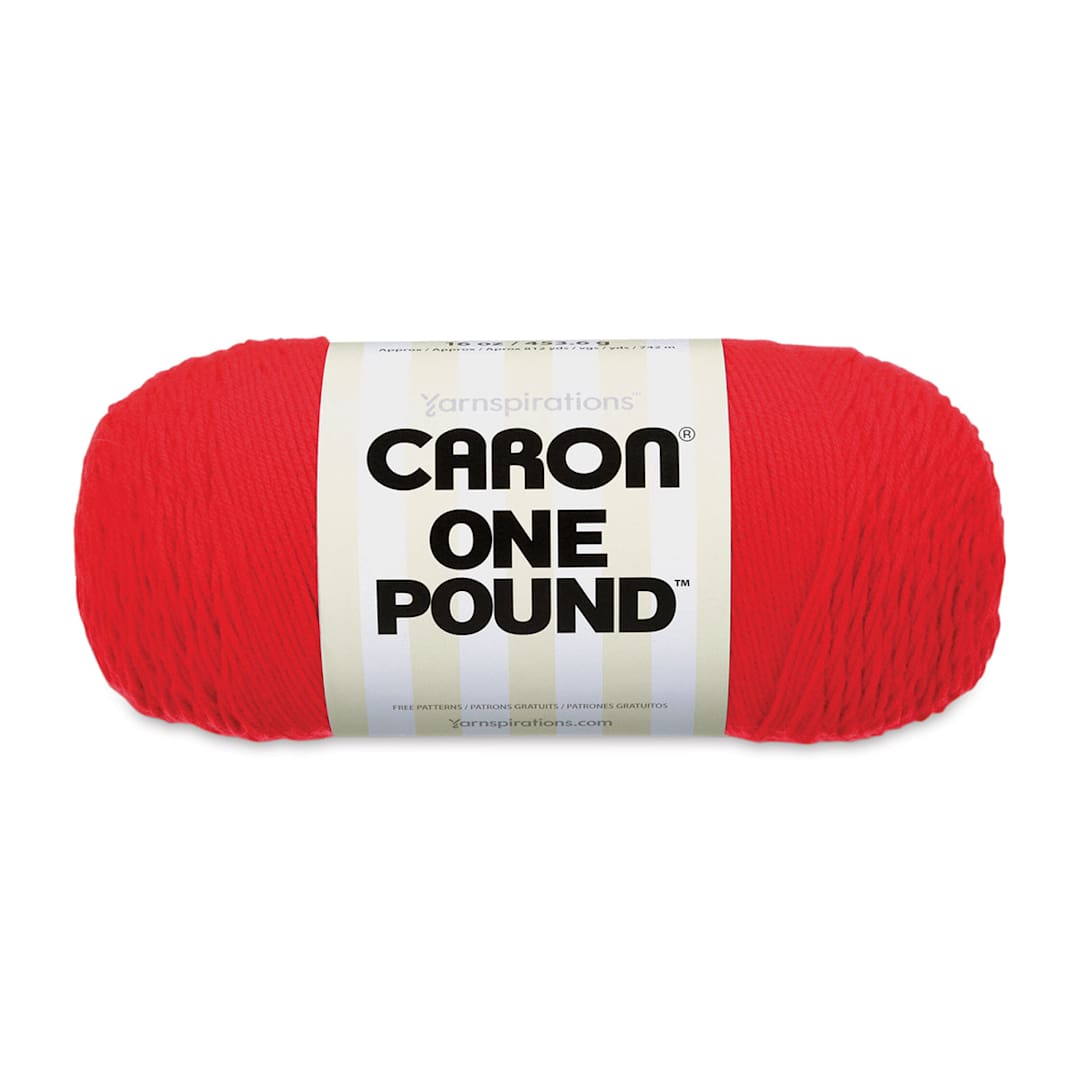 Open in modal - Caron One Pound Acrylic Yarn - 1 lb, 4-Ply, Scarlet