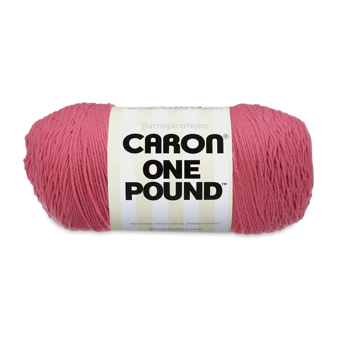 Open in modal - Caron One Pound Acrylic Yarn - 1 lb, 4-Ply, Rose