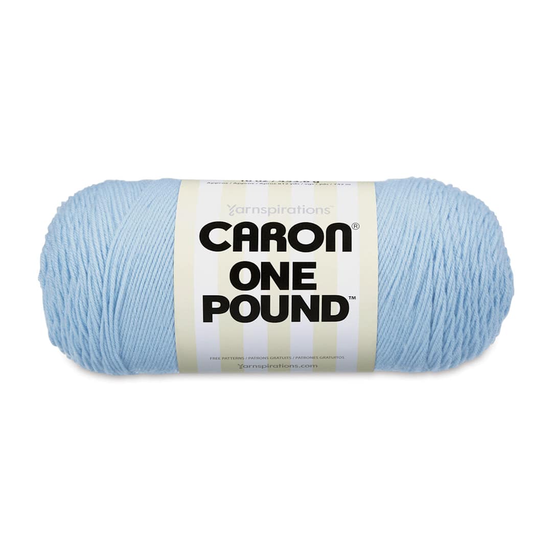 Open in modal - Caron One Pound Acrylic Yarn - 1 lb, Sky Blue, 4 Ply