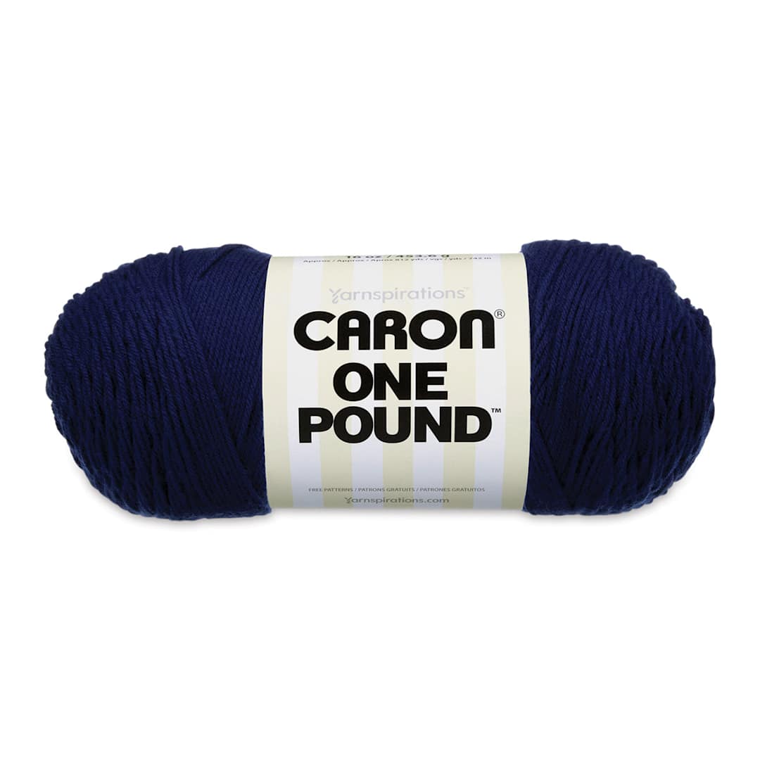 Open in modal - Caron One Pound Acrylic Yarn - 1 lb, 4-Ply, Midnight Blue