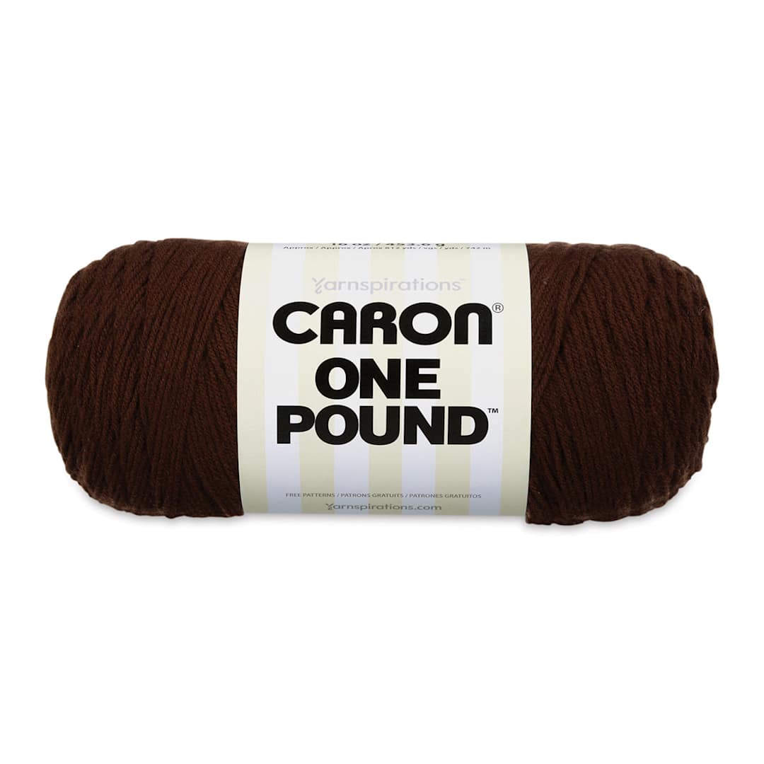 Open in modal - Caron One Pound Acrylic Yarn - 1 lb, 4-Ply, Espresso