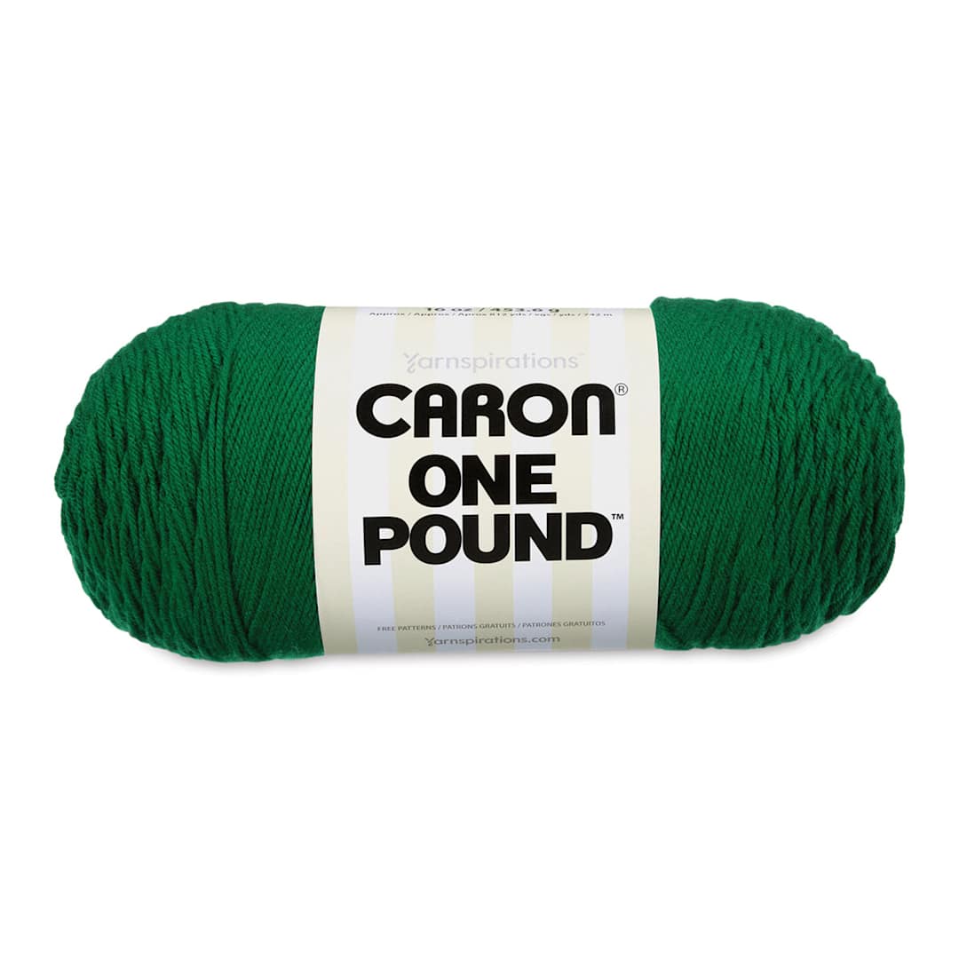 Open in modal - Caron One Pound Acrylic Yarn - 1 lb, 4-Ply, Kelly Green