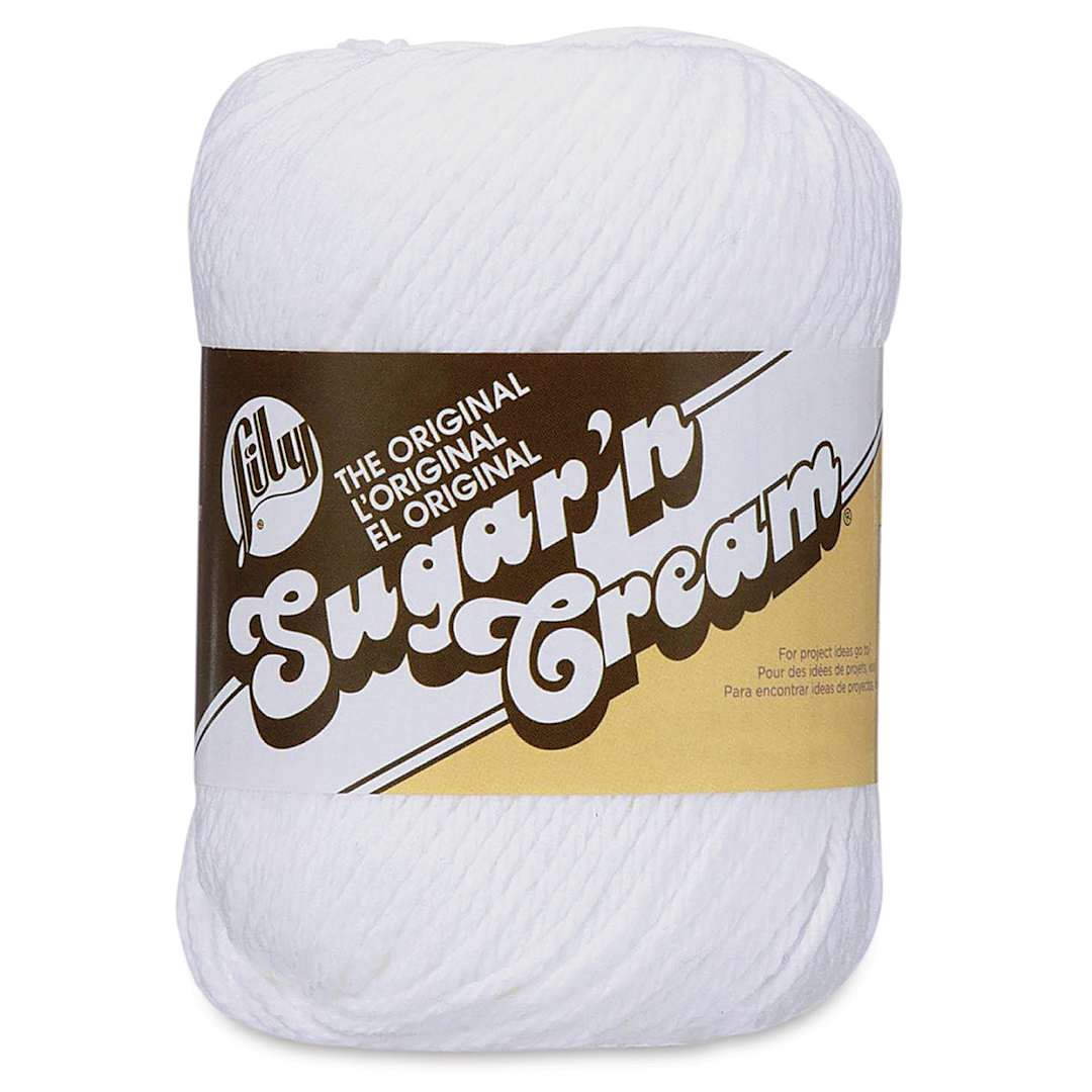 Open in modal - Lily Sugar N' Cream Yarn - 2.5 oz, 4-Ply, White