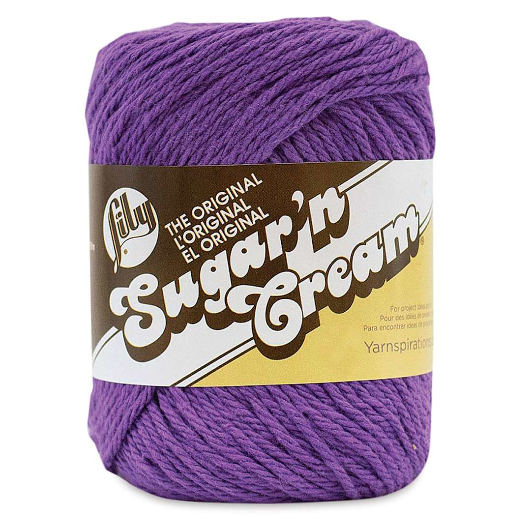 Open in modal - Lily Sugar N' Cream Yarn - 2.5 oz, 4-Ply, Black Currant