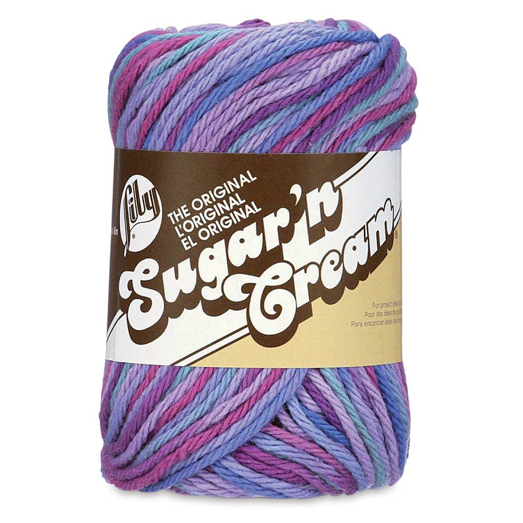 Open in modal - Lily Sugar N' Cream Yarn - 2 oz, 4-Ply, Jewels Ombre