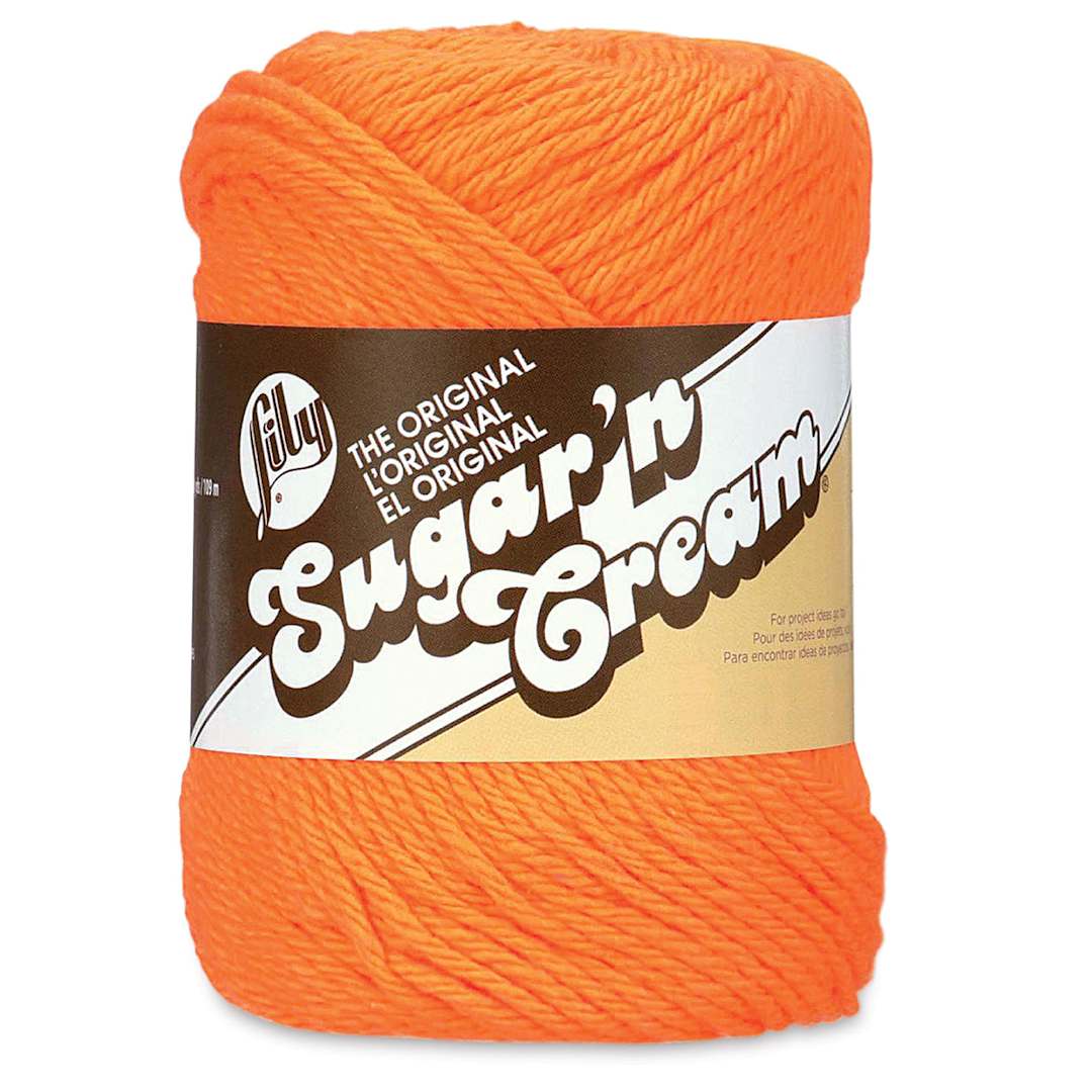 Open in modal - Lily Sugar N' Cream Yarn - 2.5 oz, 4-Ply, Hot Orange
