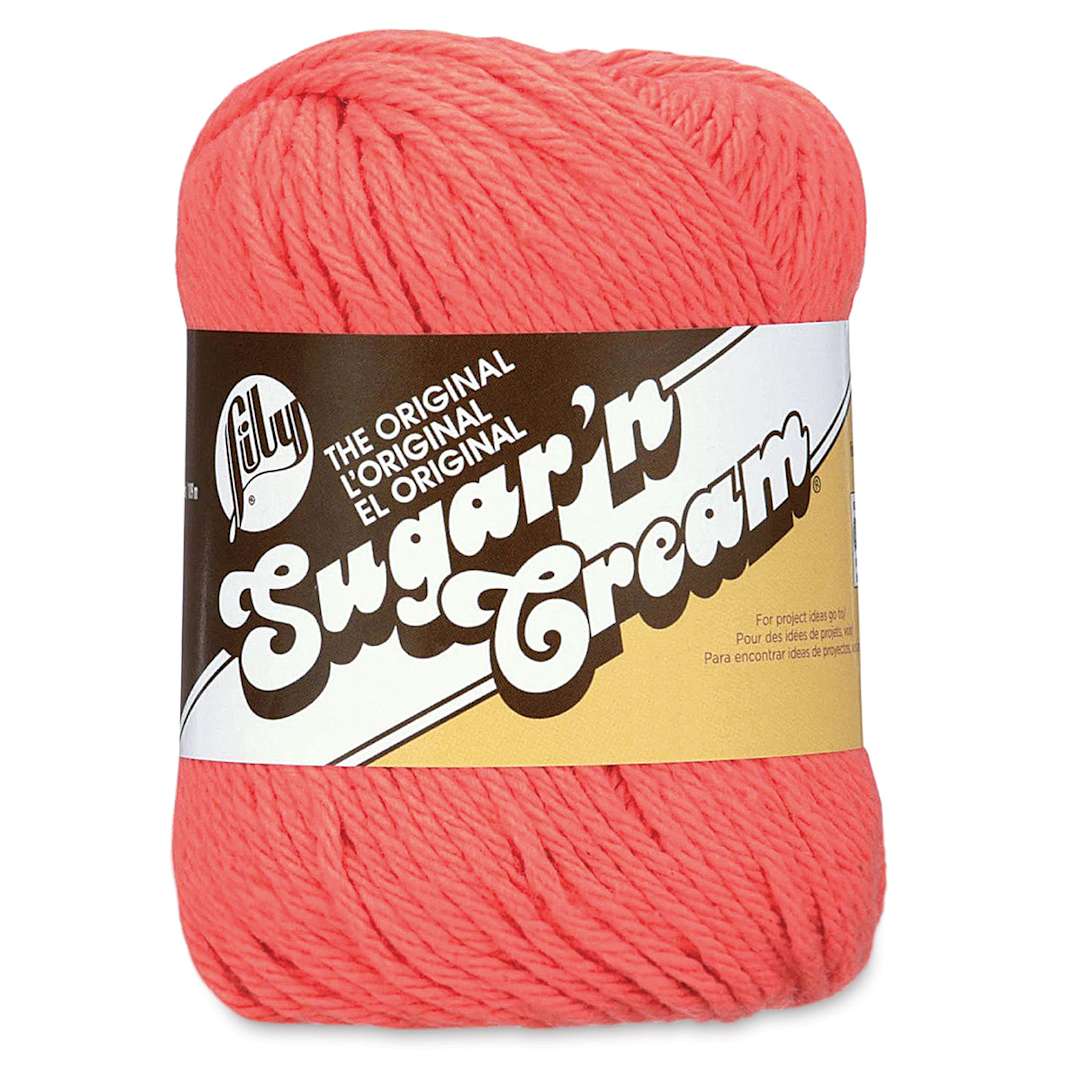 Open in modal - Lily Sugar N' Cream Yarn - 2.5 oz, 4-Ply, Tangerine