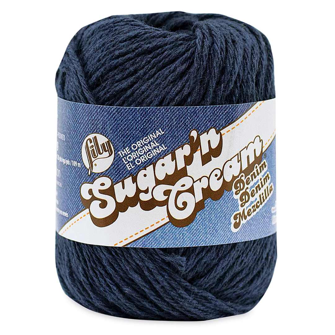 Open in modal - Lily Sugar N' Cream Yarn - 2.5 oz, 4-Ply, Indigo