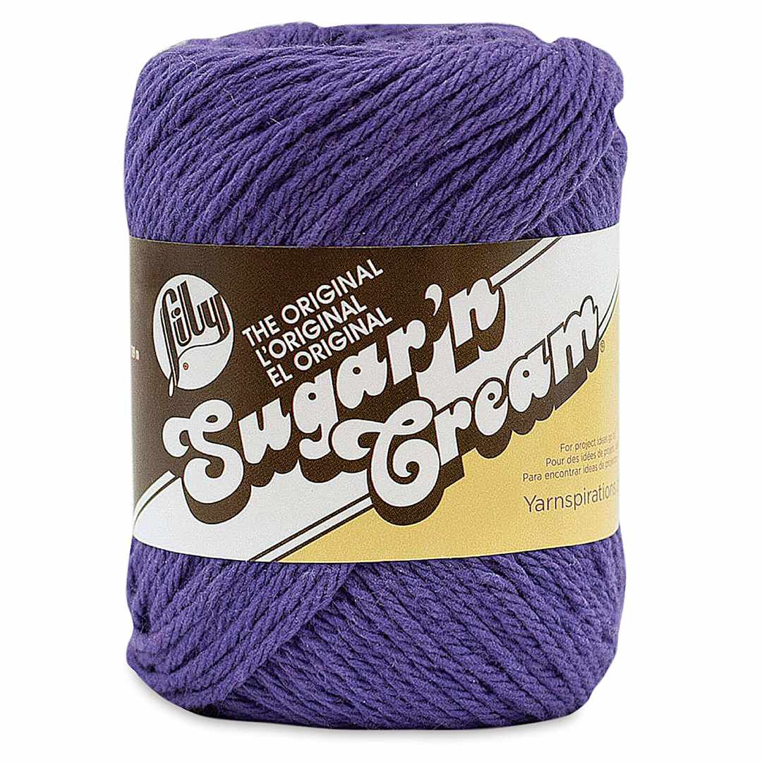 Open in modal - Lily Sugar N' Cream Yarn - 2.5 oz, 4-Ply, Grape