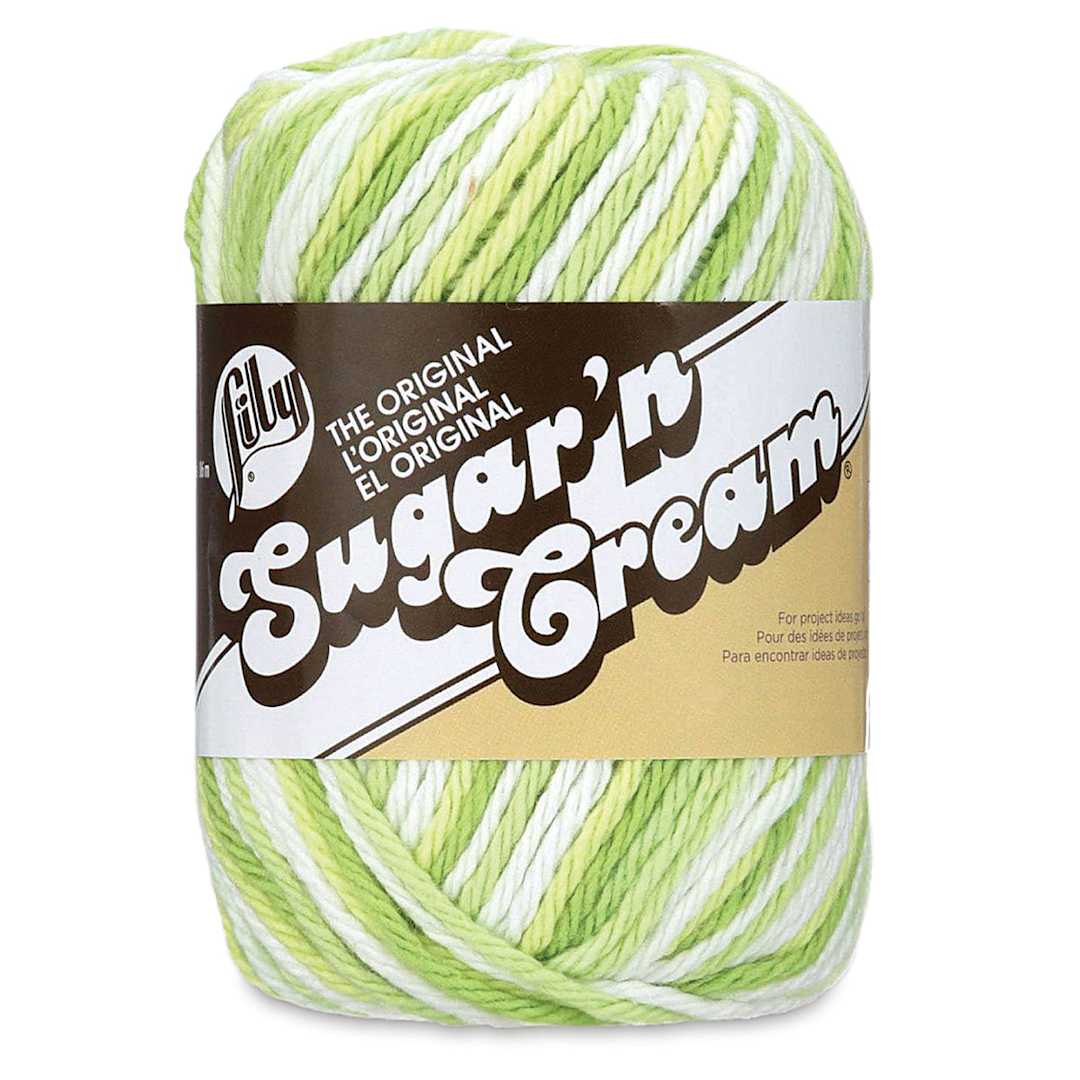 Open in modal - Lily Sugar N' Cream Yarn - 2 oz, 4-Ply, Key Lime Pie Ombre