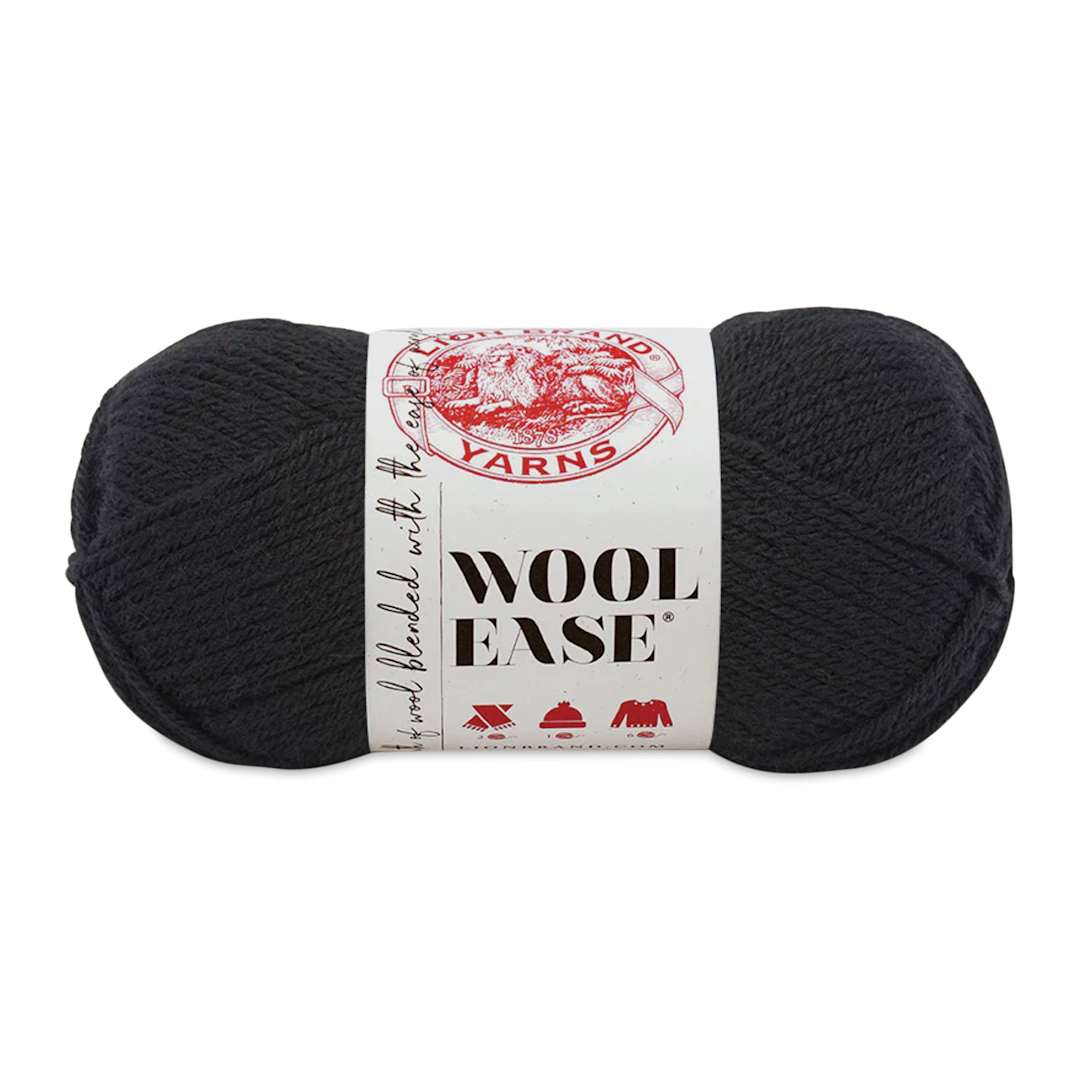 Open in modal - Lion Brand Wool-Ease Yarn - Black