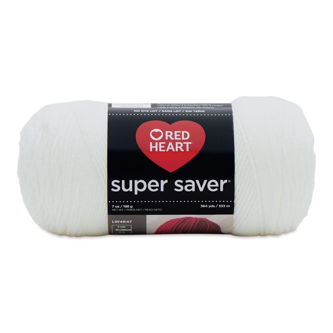 Open in modal - Red Heart Super Saver Yarn - Soft White, 364 yds