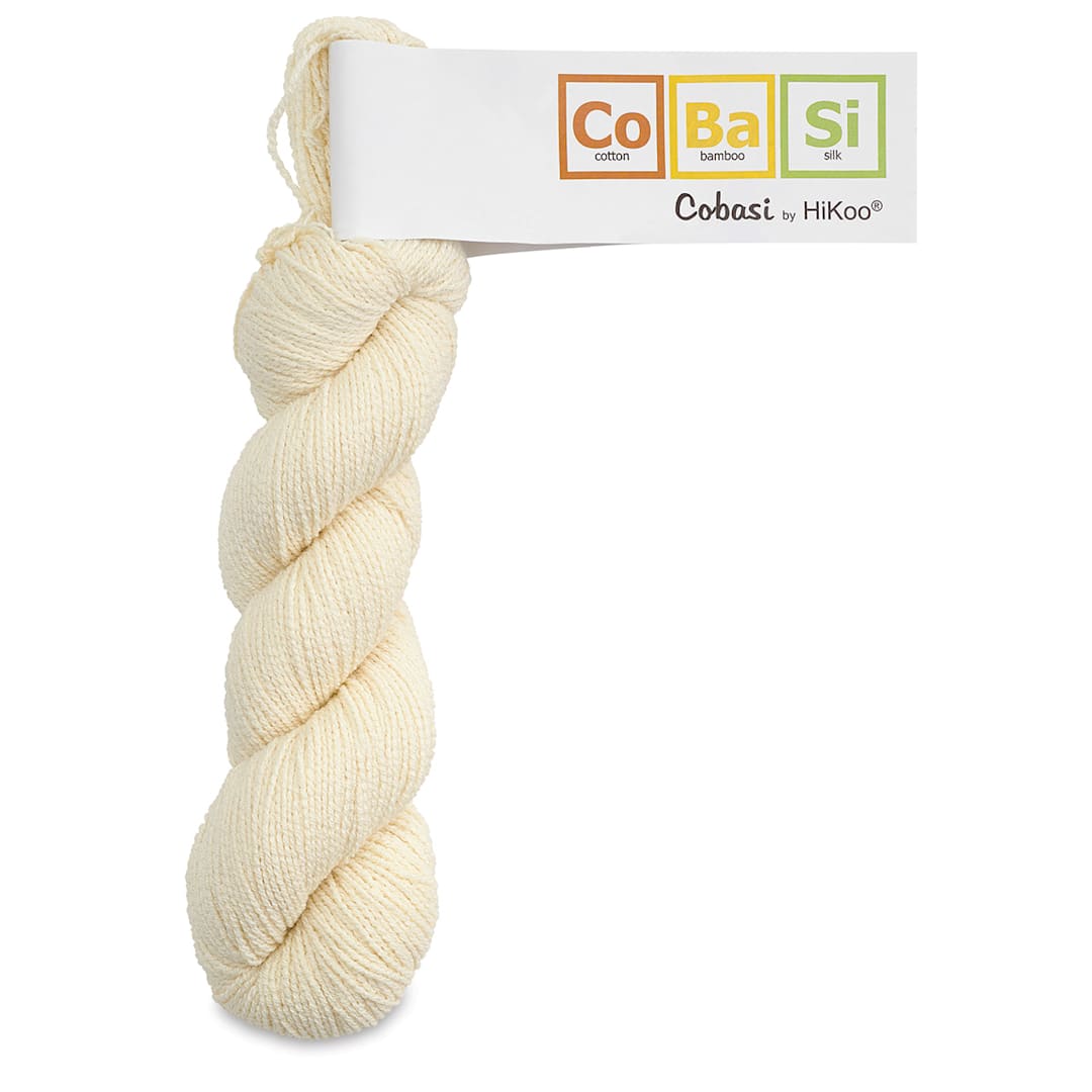 Open in modal - HiKoo CoBaSi Yarn - Packaged skein of Natural yarn