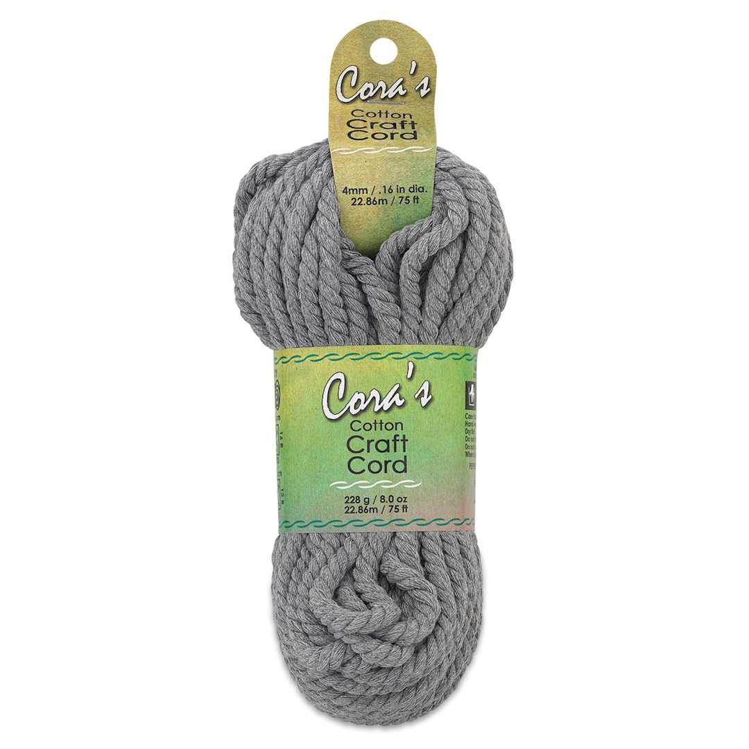 Open in modal - Pepperell Cotton Craft Cord - Charcoal, 4 mm, 75 ft