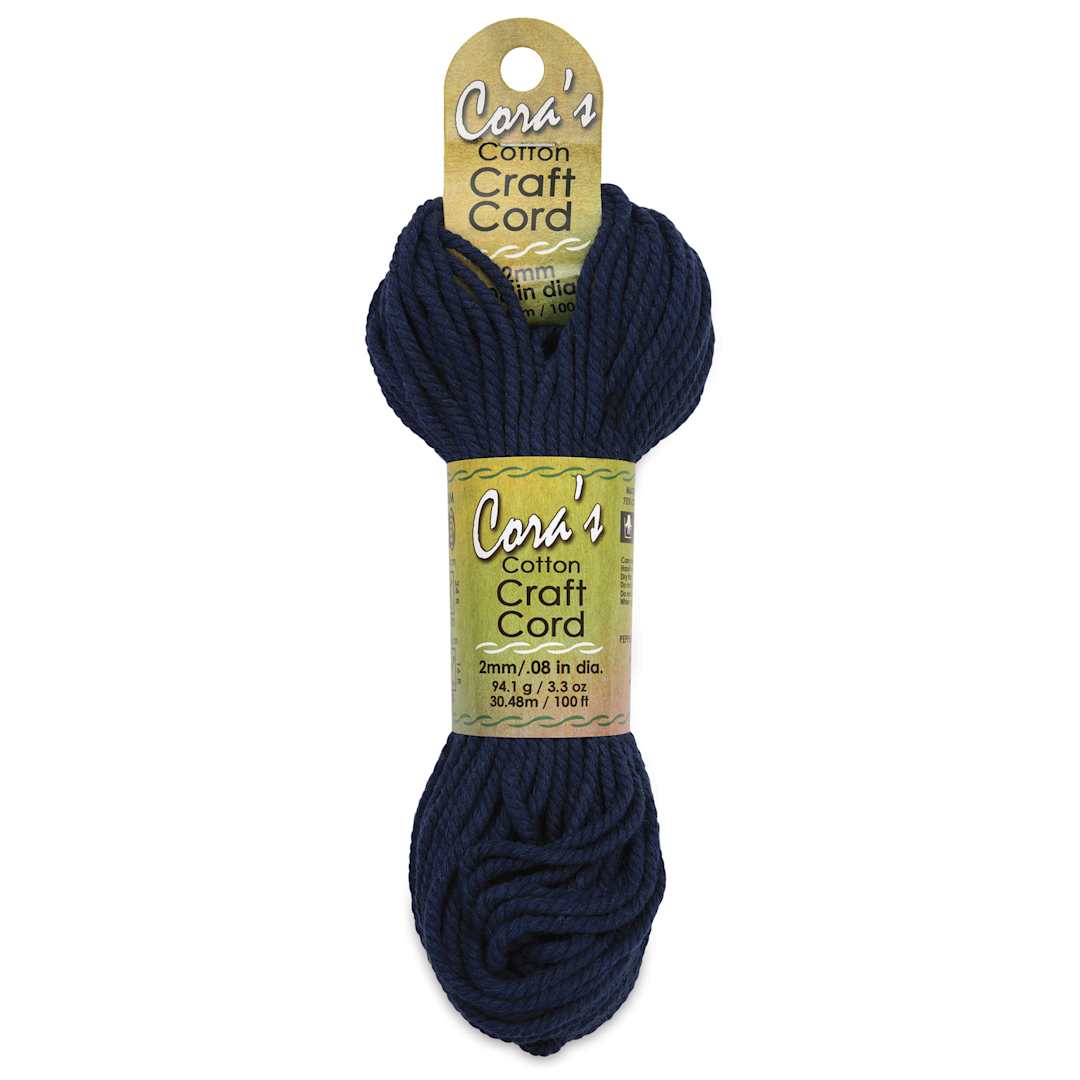 Open in modal - Pepperell Cotton Craft Cord - Navy, 2 mm, 100 ft - front