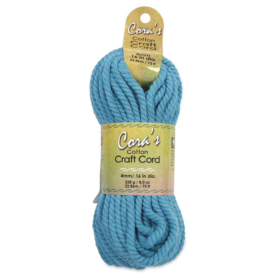 Open in modal - Pepperell Cotton Craft Cord - Turquoise, 4 mm, 75 ft - front