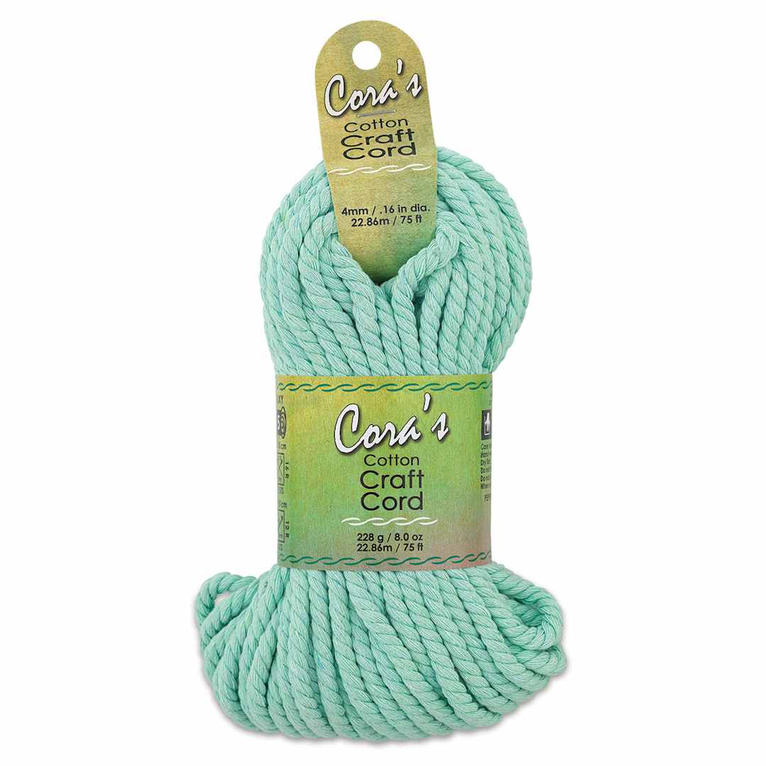 Open in modal - Pepperell Cotton Craft Cord - Mint Green, 4 mm, 75 ft