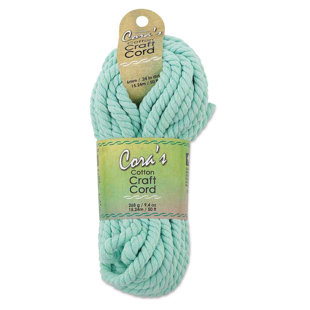 Open in modal - Pepperell Cotton Craft Cord - Mint Green, 6 mm, 50 ft