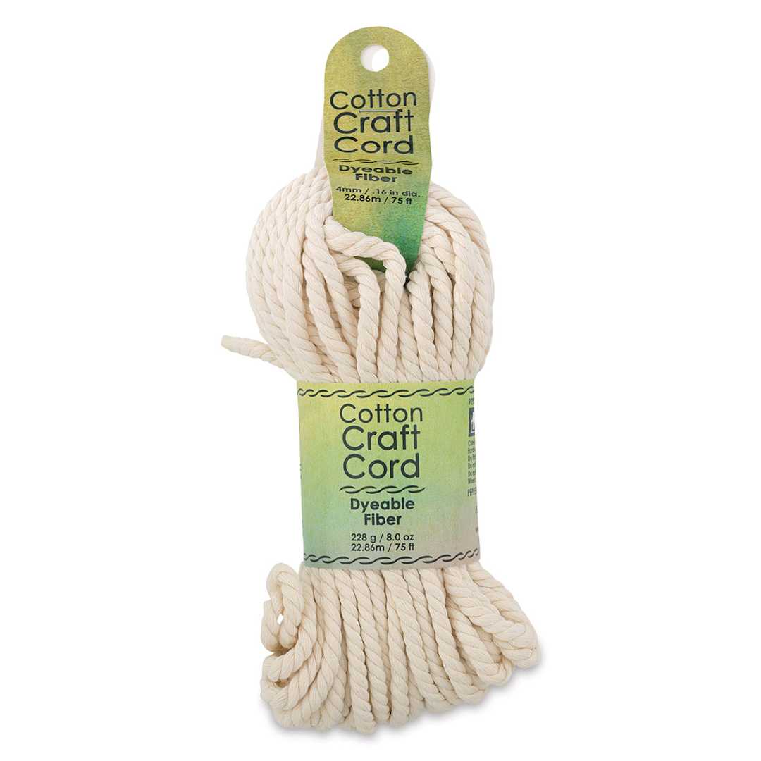 Open in modal - Pepperell Cotton Craft Cord - Natural, 4 mm, 75 ft