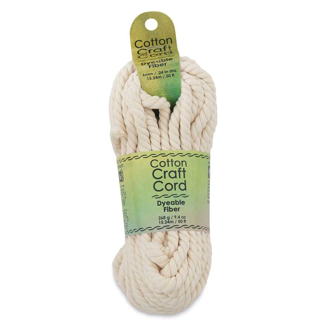 Open in modal - Pepperell Cotton Craft Cord - Natural, 6 mm, 50 ft