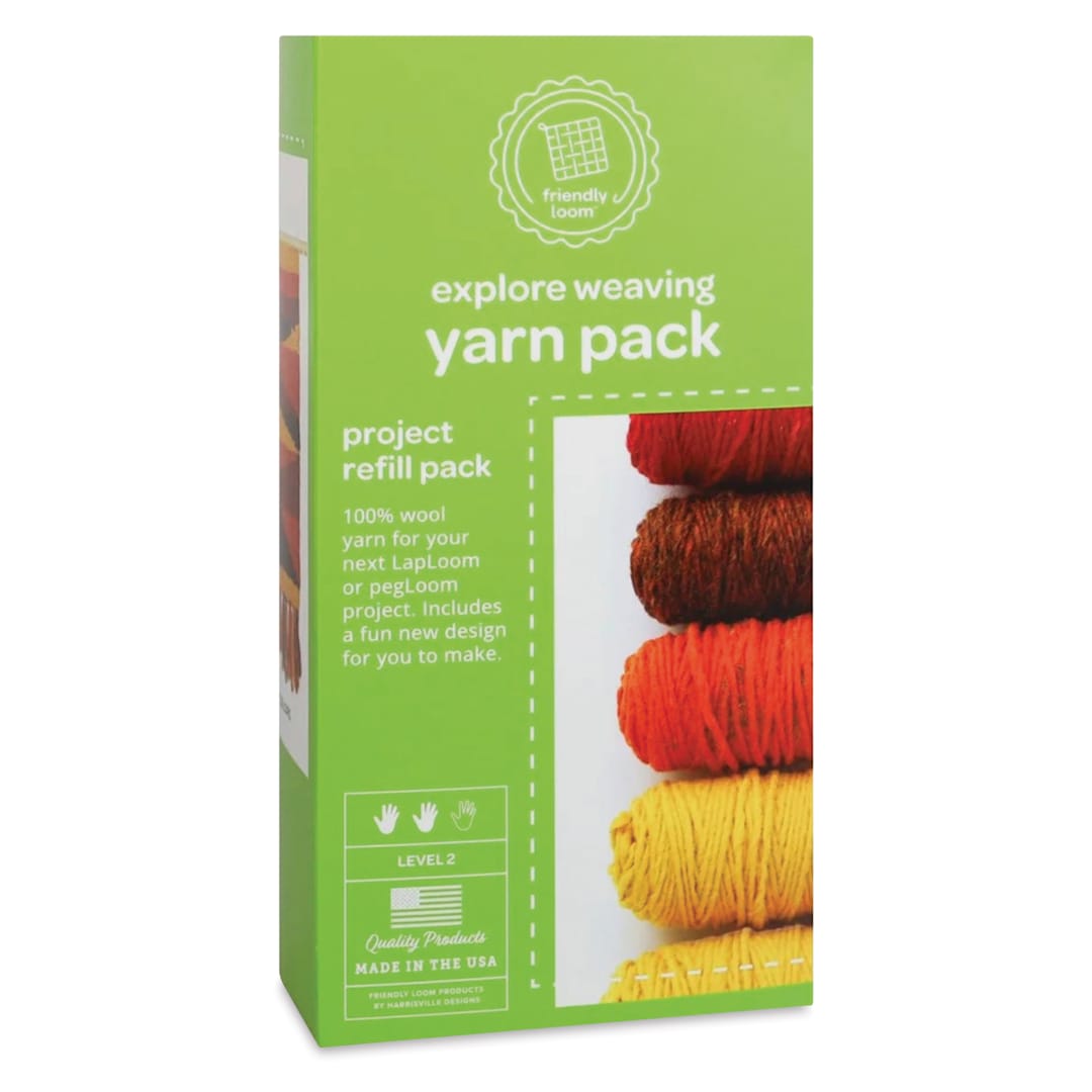 Open in modal - Friendly Loom Yarn Pack - Sunset, Pkg of 5 Colors - front of packaging