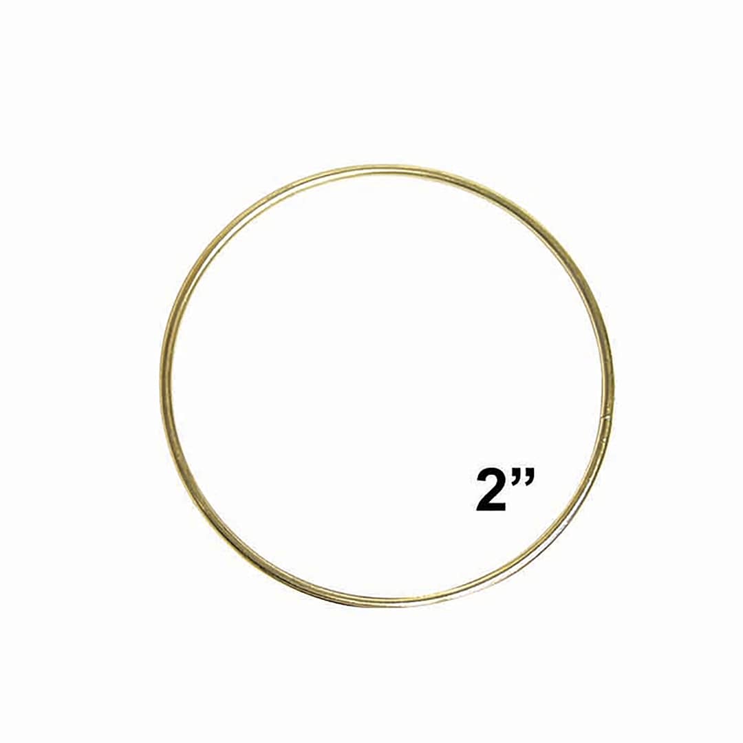 Open in modal - Pepperell Brass Plated Macramé Ring - 2"