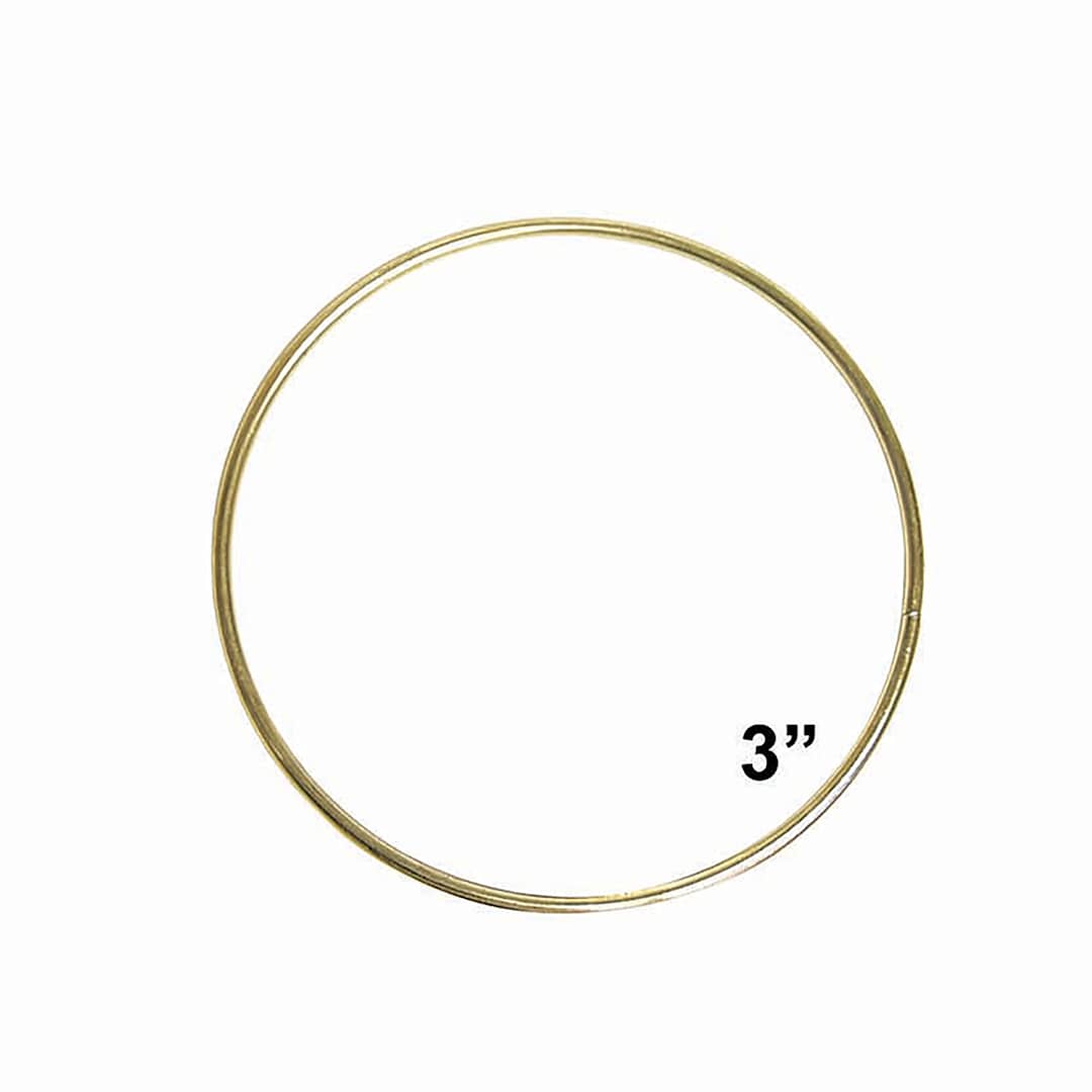 Open in modal - Pepperell Brass Plated Macramé Ring - 3"