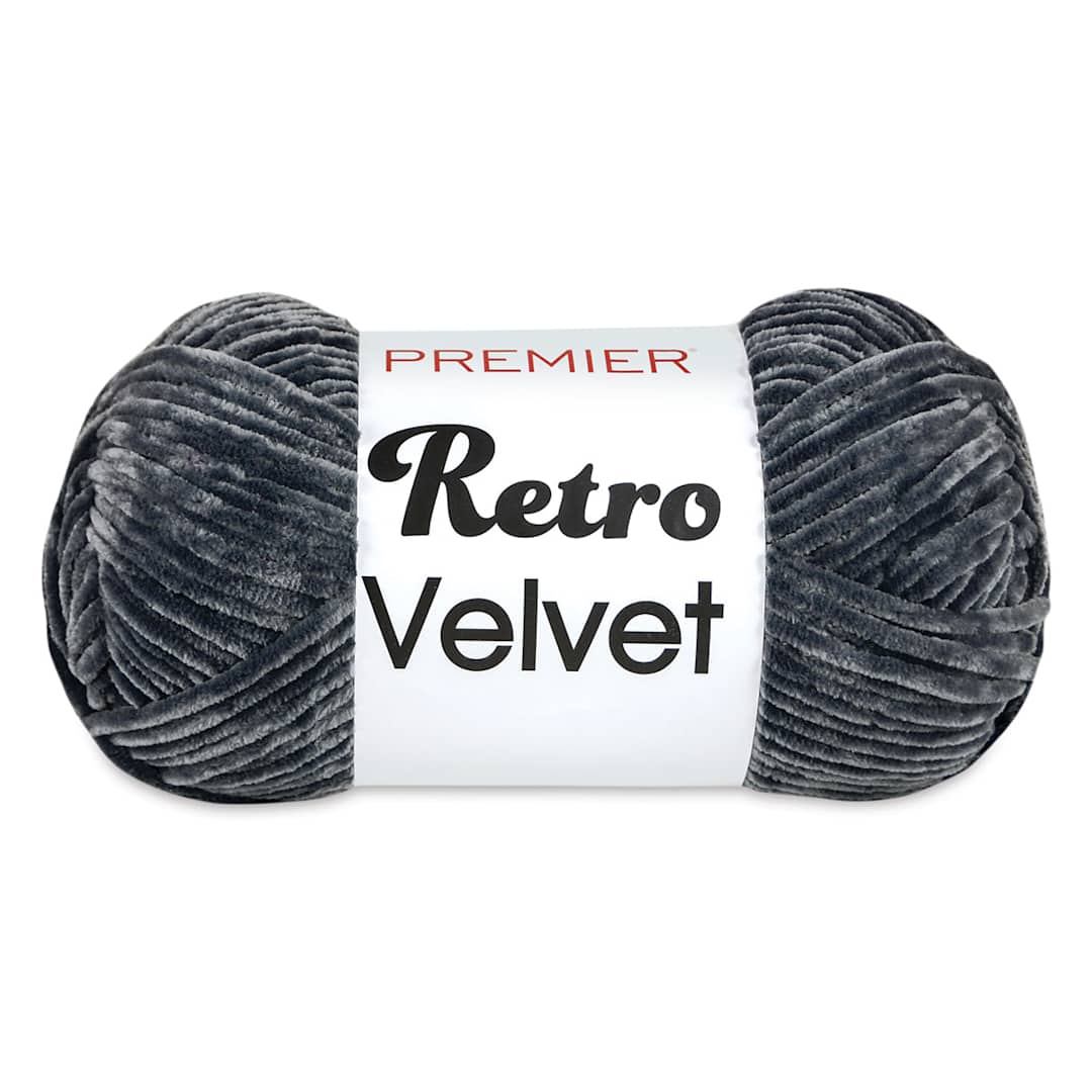 Open in modal - Premier Retro Velvet Yarn - Steel, skein