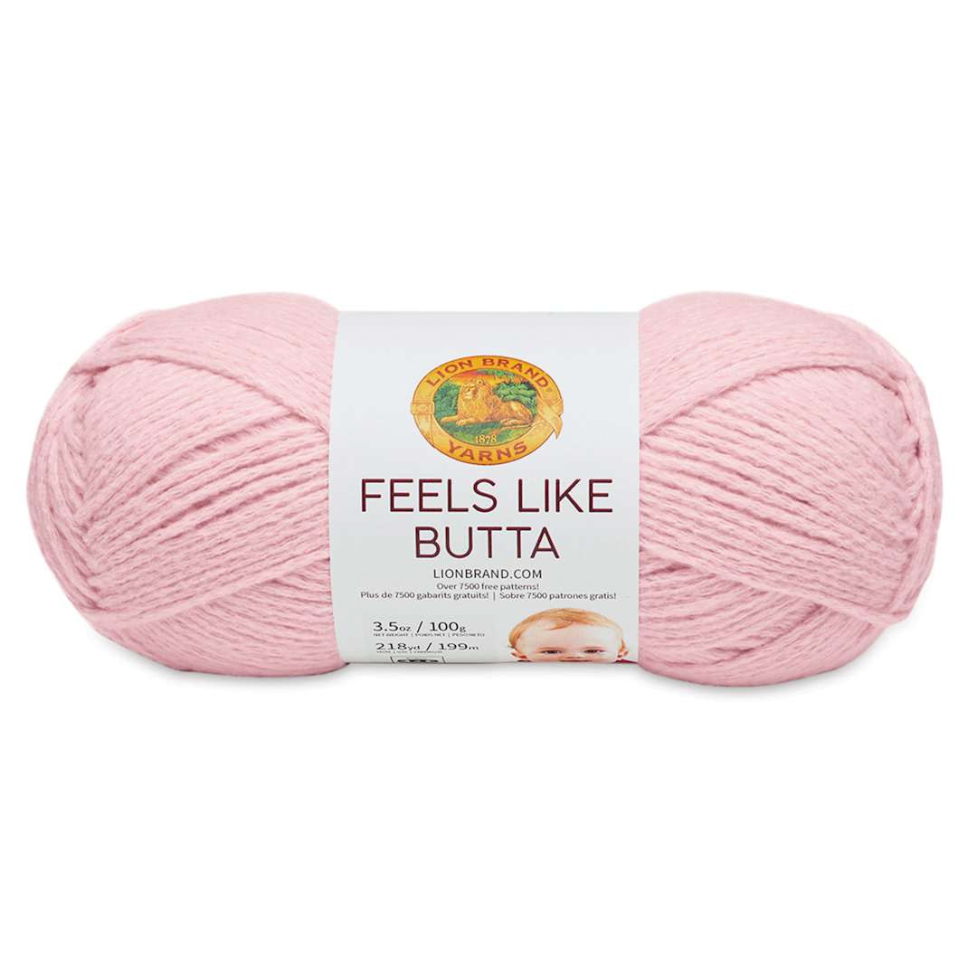 Open in modal - Lion Brand Feels Like Butta Yarn - Pink, front