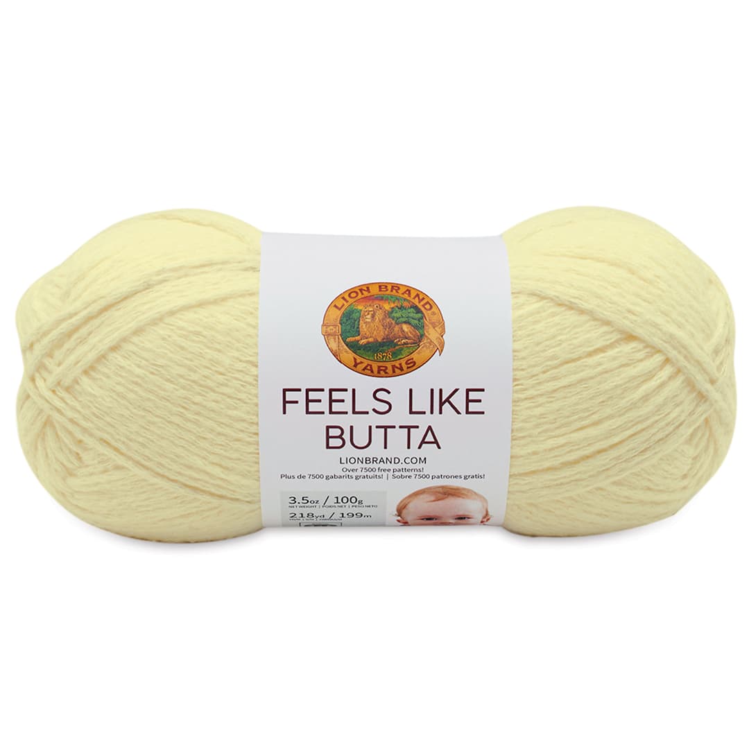 Open in modal - Lion Brand Feels Like Butta Yarn - Lemon, front