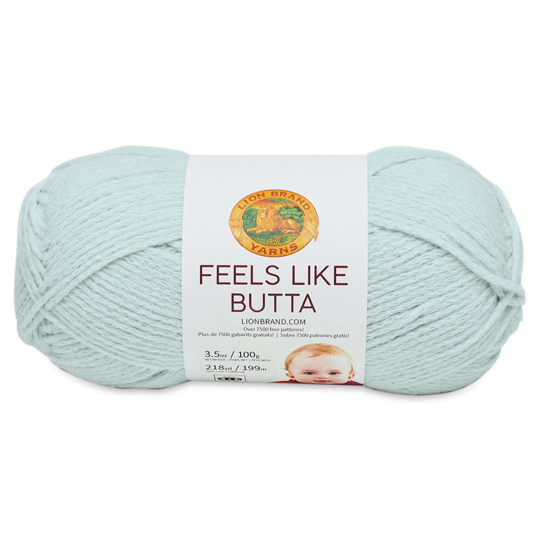 Open in modal - Lion Brand Feels Like Butta Yarn - Ice, front