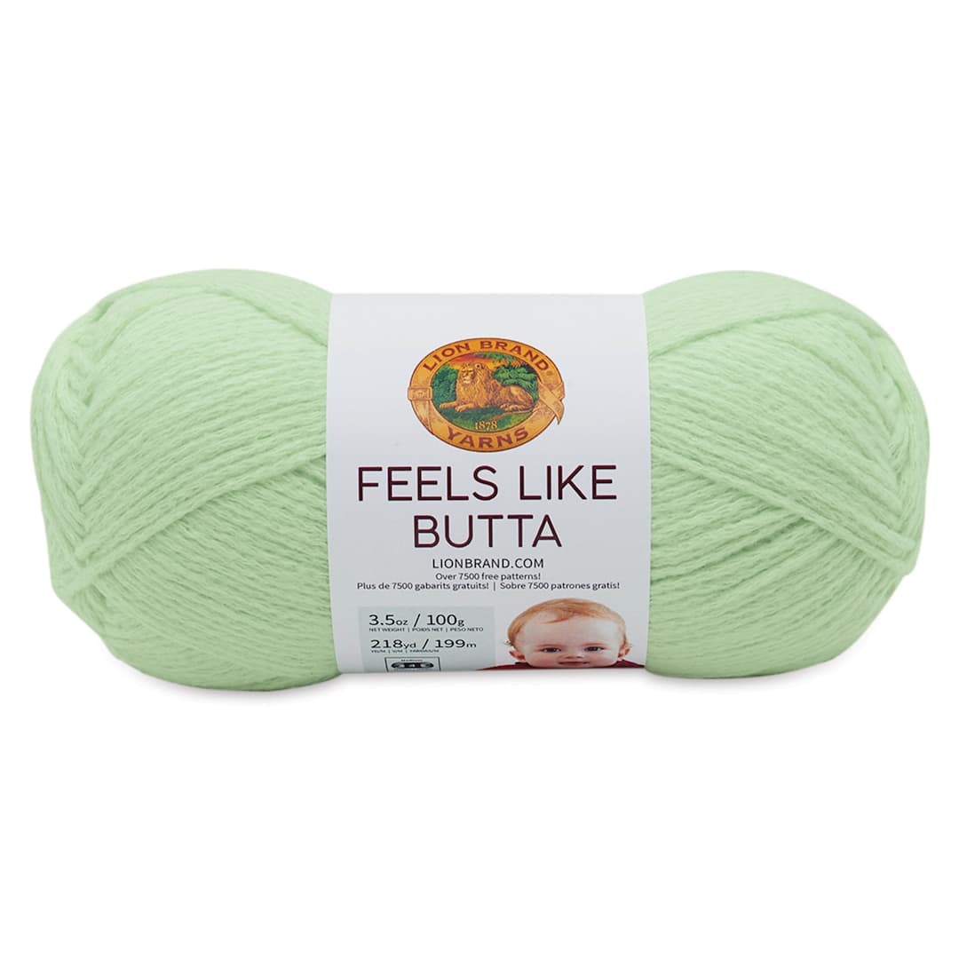 Open in modal - Lion Brand Feels Like Butta Yarn - Mint, front