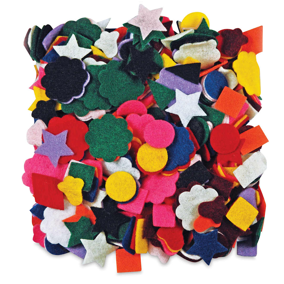 Open in modal - Roylco Felt Shapes - Pile of 500 assorted Felt shapes
