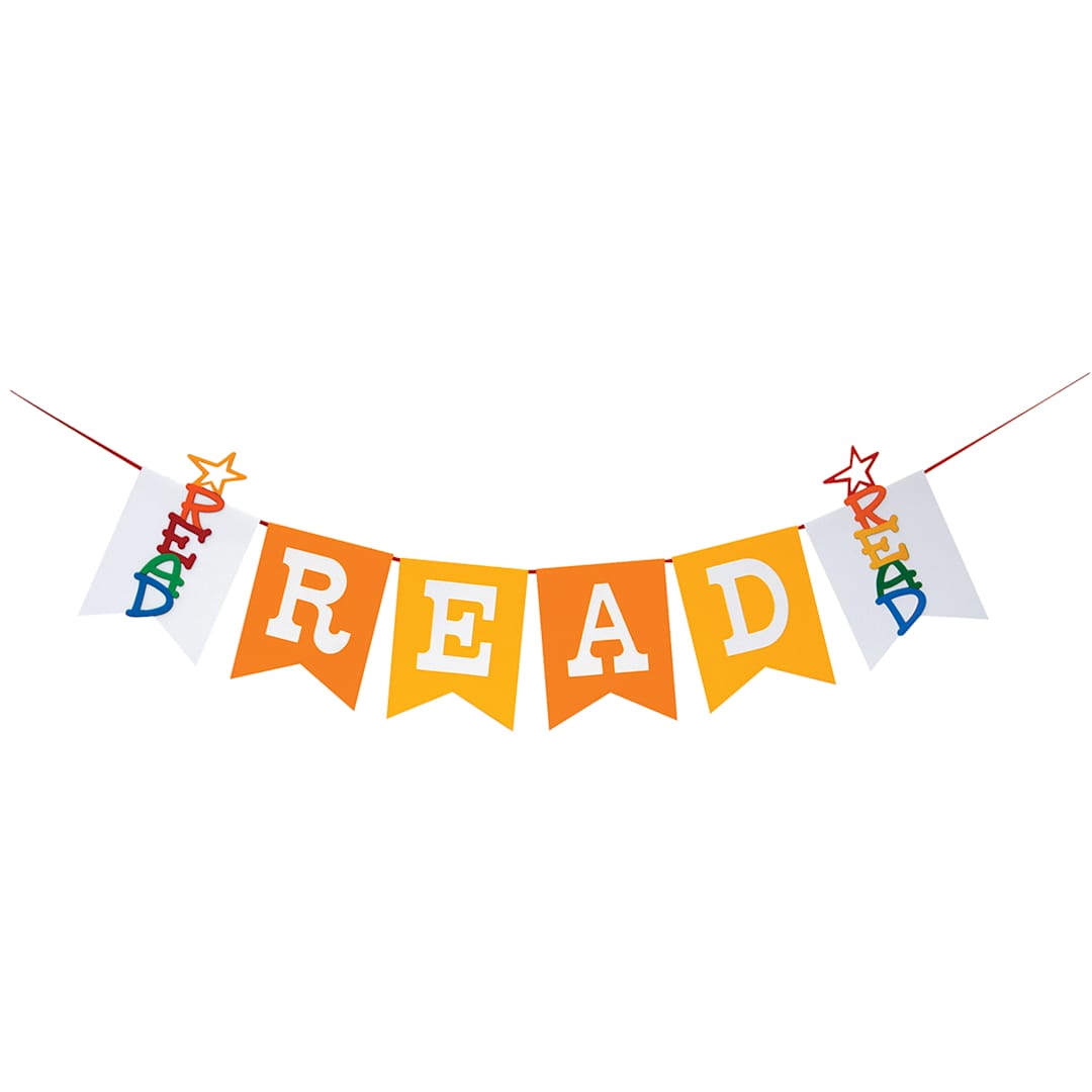 Open in modal - Sizzix Bigz Classroom Series XL Ribbon Banner Die - Banner stating "Read"
