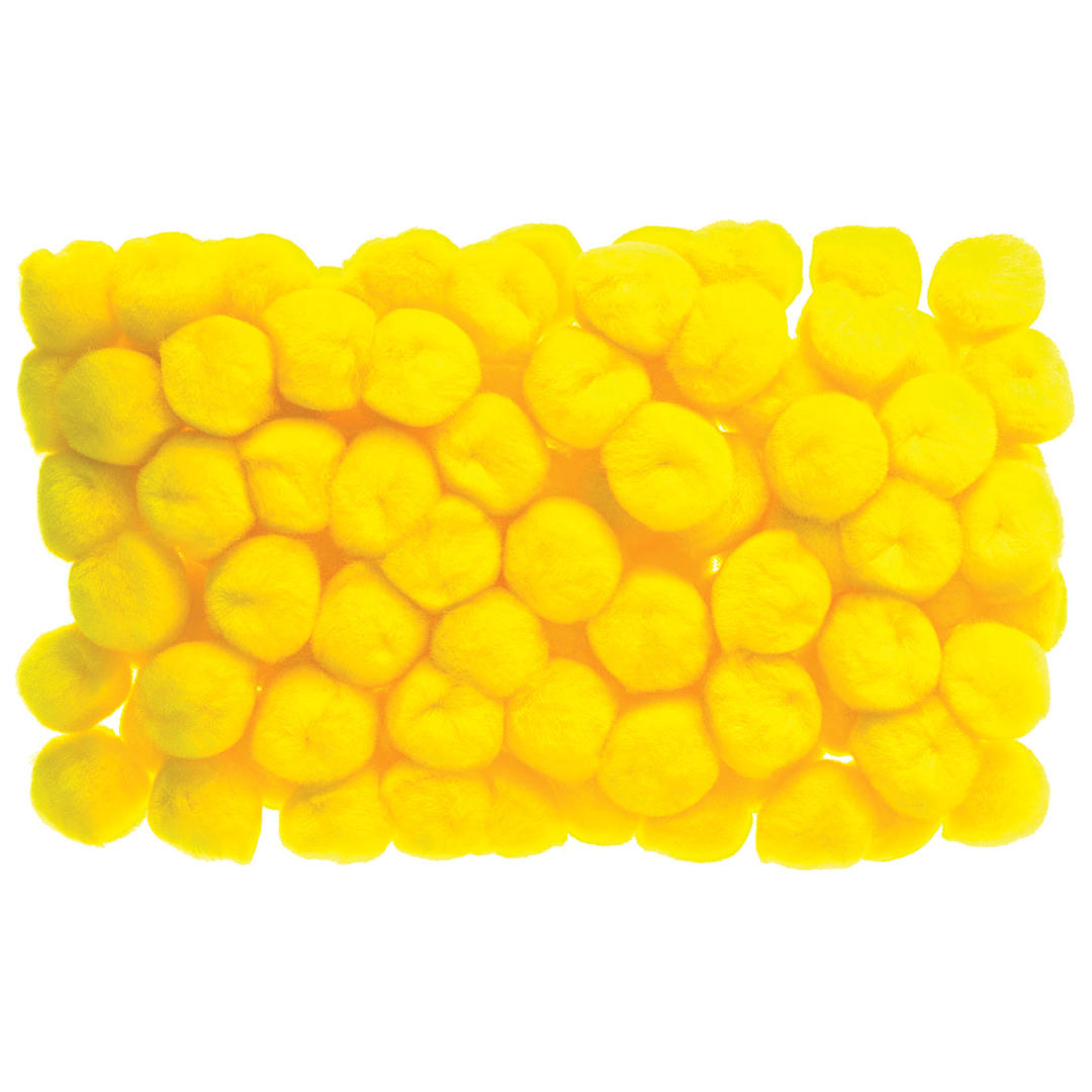 Open in modal - Creativity Street Pom Pons - Pile of Yellow Pom Pons