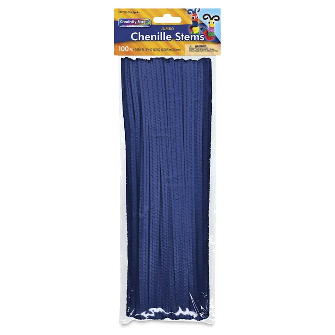 Open in modal - Creativity Street Jumbo Stems - Blue, Pkg of 100 - front of packaging