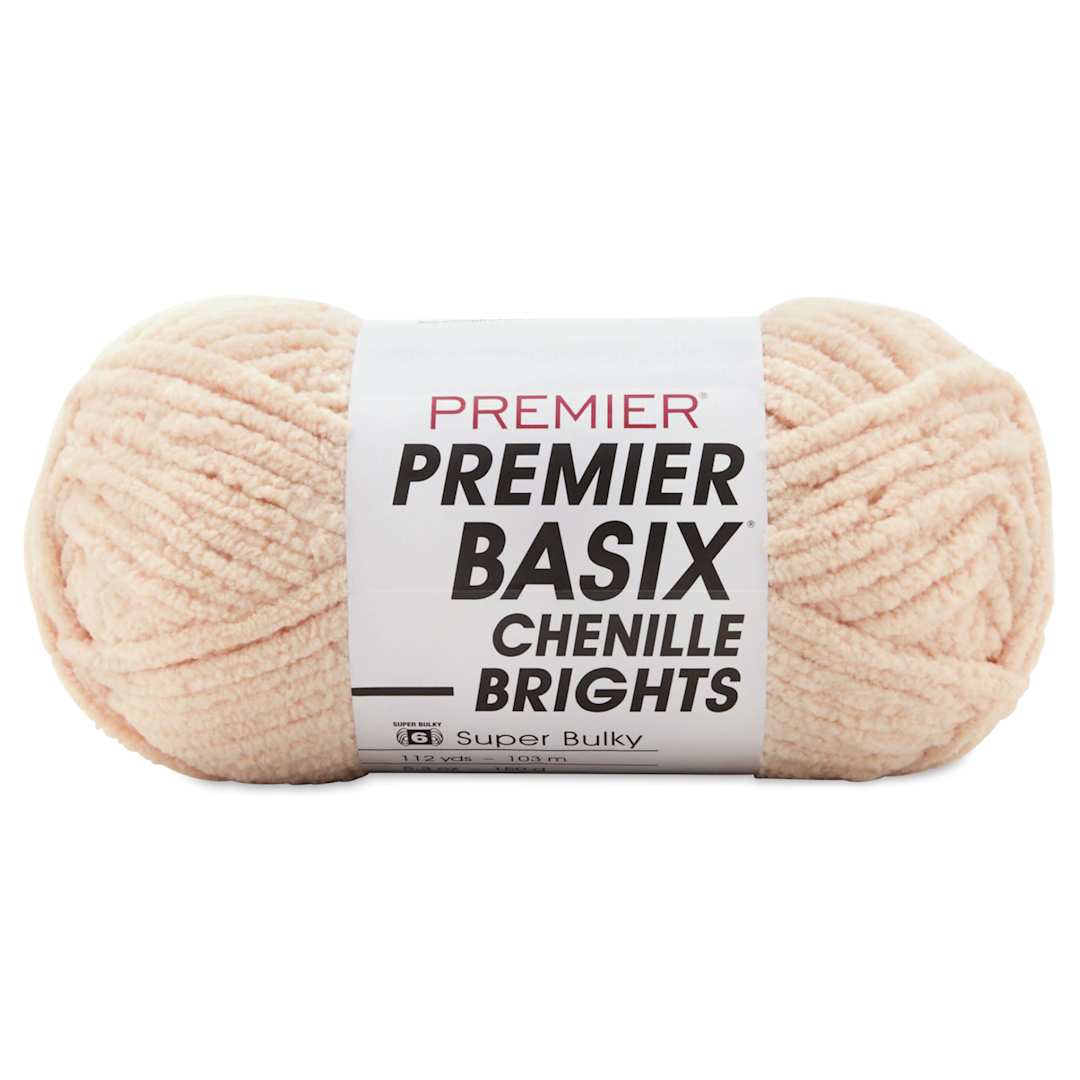 Open in modal - Premier Yarn Basix Chenille Brights Yarn - Shell