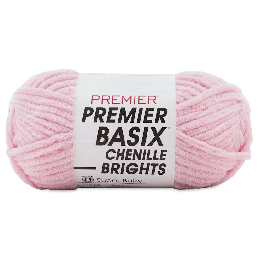 Open in modal - Premier Yarn Basix Chenille Brights Yarn - Cotton Candy