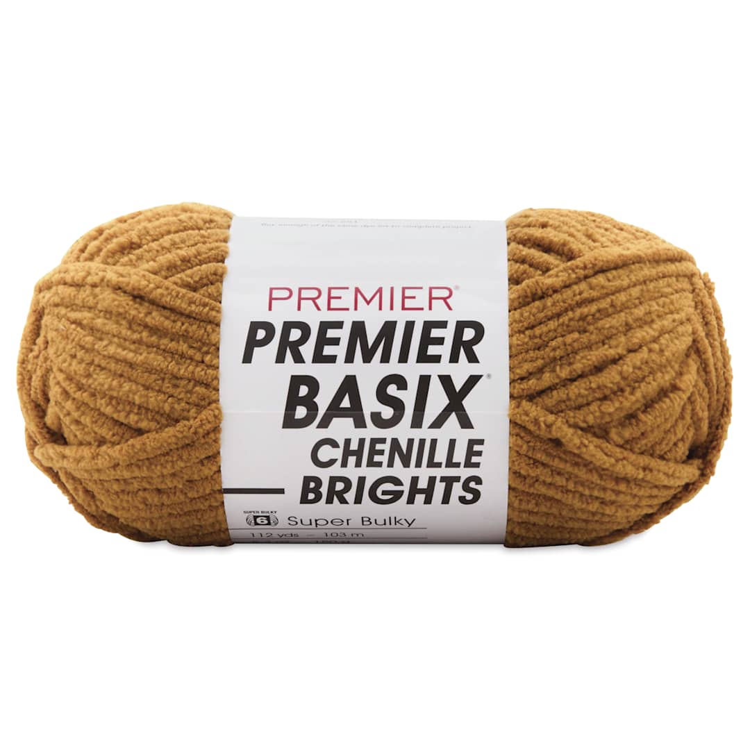 Open in modal - Premier Yarn Basix Chenille Brights Yarn - Curry