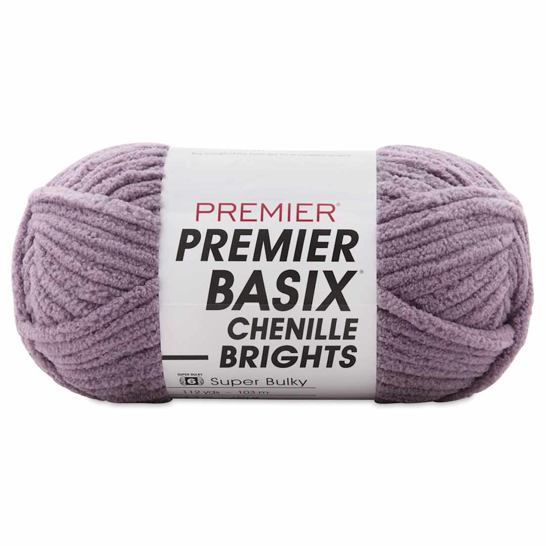 Open in modal - Premier Yarn Basix Chenille Brights Yarn - Dusty Lilac