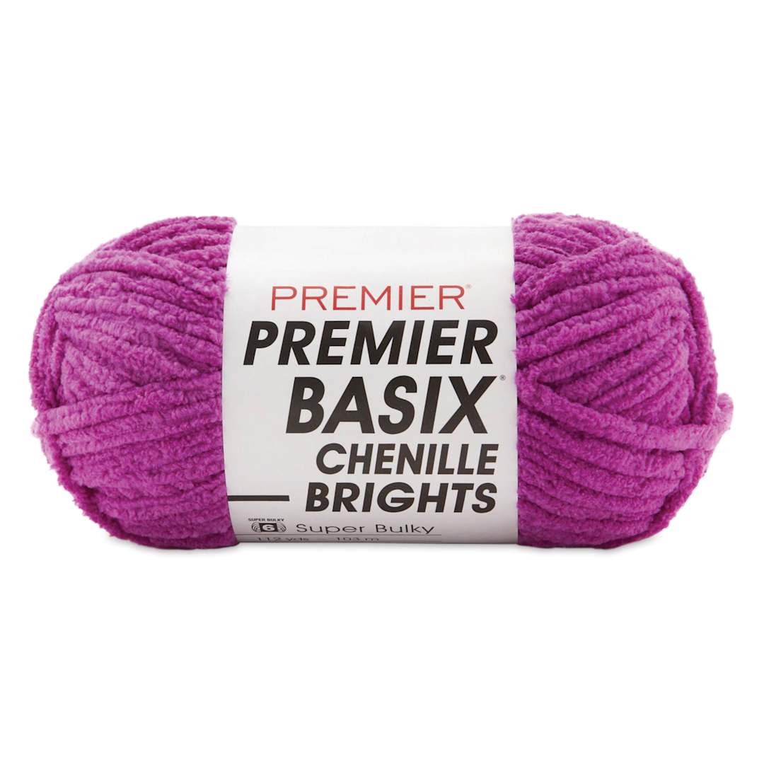 Open in modal - Premier Yarn Basix Chenille Brights Yarn - Bright Violet
