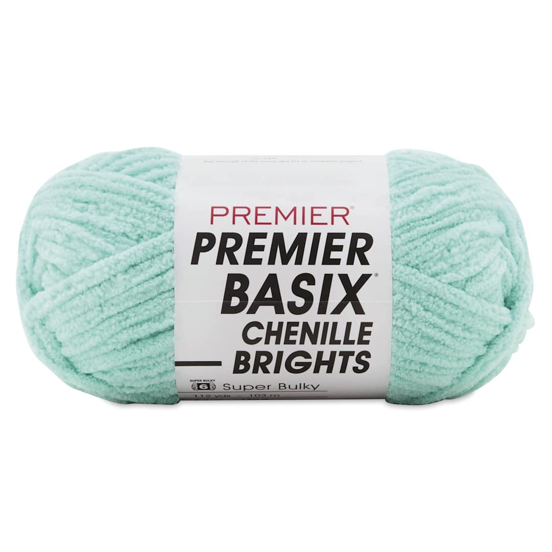 Open in modal - Premier Yarn Basix Chenille Brights Yarn - Mint