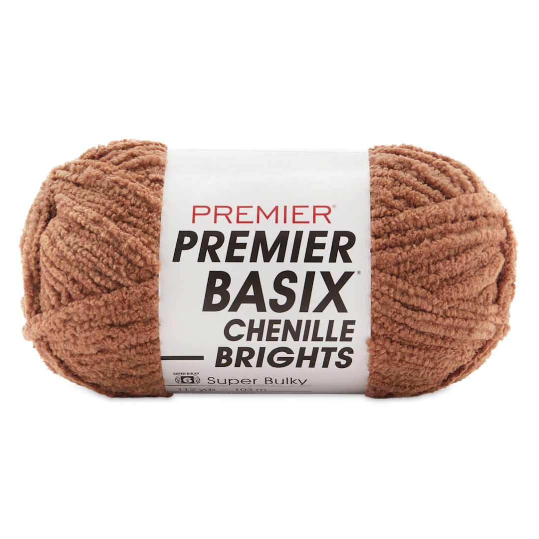 Open in modal - Premier Yarn Basix Chenille Brights Yarn - Caramel